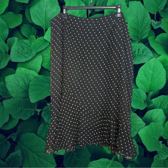 5 for $25🔥Avenue Embroidered Polka Dot Black Skirt Size 18 - Picture 1 of 6